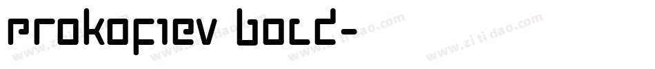 Prokofiev Bold字体转换